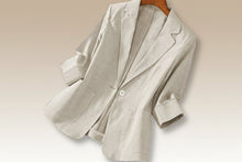 Load image into Gallery viewer, Women's Three-Quarter Sleeve Single-Button Casual Blazer
