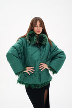 Load image into Gallery viewer, Reversible Genuine Silver Fox  Down Fill Coat
