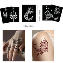 Load image into Gallery viewer, Henna Tattoo Stencil Kit – 16 Sheets for Kids, Teens &amp; Adults

