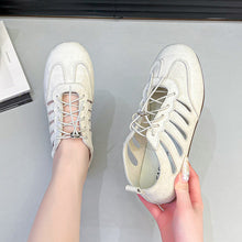 Load image into Gallery viewer, Women's French Hollow Mary Jane Flats – Lace-Up Hidden Platform
