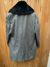 Load image into Gallery viewer, Signature Collection Manhattan Double Breasted Herringbone Topcoat with Fur Collar

