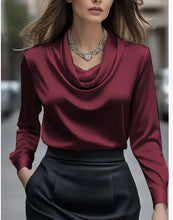 Load image into Gallery viewer, Women’s Elegant Boat Neck Long Sleeve Minimalist Top
