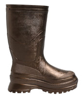 Load image into Gallery viewer, Dolce &amp; Gabbana Metallic Bronze Pull On Rain Boots Shoes
