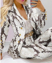 Load image into Gallery viewer, Women's Printed Coat &amp; Trousers Two-Piece Set – 19 Prints, Casual Fashion Suit
