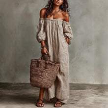 Load image into Gallery viewer, Women's Off-Shoulder Long-Sleeve Maxi Dress
