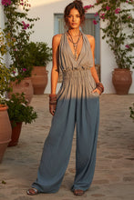Load image into Gallery viewer, Women's V-Neck Halter Jumpsuit | Sleeveless Open Back Waist-Cinching
