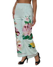 Load image into Gallery viewer, Dolce &amp; Gabbana Green Floral Garterized Straight Pajama Pants
