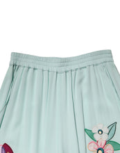 Load image into Gallery viewer, Dolce &amp; Gabbana Green Floral Garterized Straight Pajama Pants
