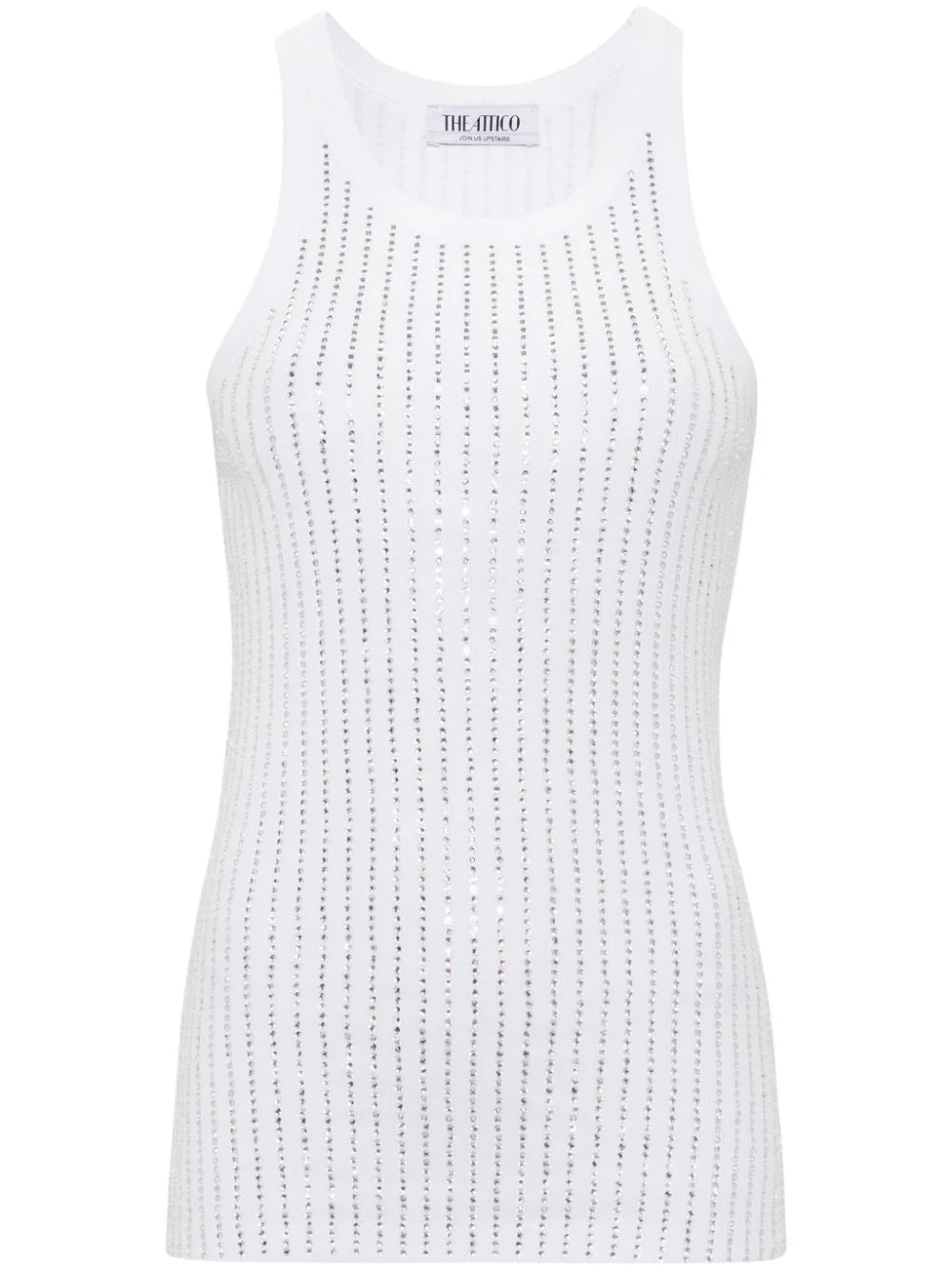 The Attico Women Tank Top With Rhinestones