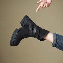 Load image into Gallery viewer, Women’s Brown Retro British-Style Ankle Boots | Autumn Winter Boots
