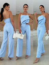 Load image into Gallery viewer, Candy-Colored Bodycon Halterneck Backless High-Waist Wide-Leg Jumpsuit
