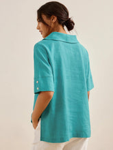 Load image into Gallery viewer, 100% Linen V-Neck Short Sleeve Shirt SIERRA

