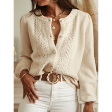 Load image into Gallery viewer, Women’s button down cardigan sweater
