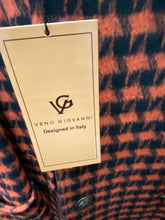 Load image into Gallery viewer, Veno Giovanni CB-8 Rust Houndstooth  Double breasted 100% Wool Overcoat/Topcoat
