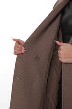 Load image into Gallery viewer, Ellis Tailored Cashmere Wool Coat in Warm Taupe

