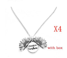Load image into Gallery viewer, Sunflower Double Lettering Necklace
