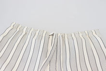 Load image into Gallery viewer, Dolce &amp; Gabbana White Stripes Silk Lounge Trouser Pants

