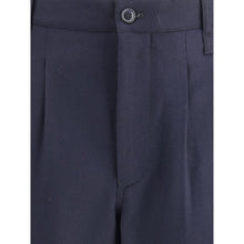 Load image into Gallery viewer, Giorgio Armani Blue Fleece Wool Casual Pants
