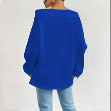 Load image into Gallery viewer, Plus Size Off Shoulder Pullover
