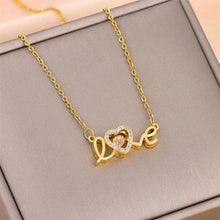 Load image into Gallery viewer, Valentines Day Gift New Titanium Steel Necklace Fashion New Love Smart Necklace Female Clavicle Chain Fashion Jewelry Woman
