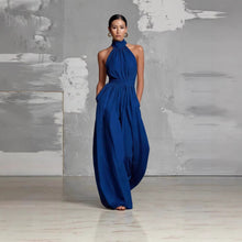 Load image into Gallery viewer, Women's Belted Pleated Jumpsuit – High-Waist Cinched Sleeveless
