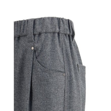 Load image into Gallery viewer, Brunello Cucinelli Gray Fleece Wool Casual Pants

