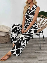 Load image into Gallery viewer, Printed Sleeveless : Wide Leg Jumpsuit
