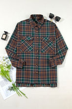 Load image into Gallery viewer, Timeless Women's Classic Plaid Button-Up Long Sleeve Jacket – Lightweight &amp; Stylish Cotton-Blend Outerwear

