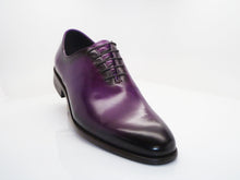 Load image into Gallery viewer, Burnished Calfskin Lace-Up Oxford Purple
