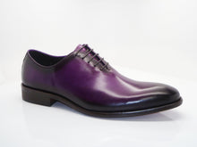 Load image into Gallery viewer, Burnished Calfskin Lace-Up Oxford Purple
