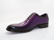 Load image into Gallery viewer, Burnished Calfskin Lace-Up Oxford Purple
