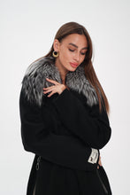 Load image into Gallery viewer, Saga®Furs Silver Fox Wool Alpaca Coat
