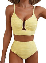 Load image into Gallery viewer, Women's Solid Color Gathering Swimsuit
