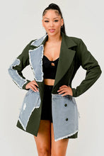 Load image into Gallery viewer, Athina Denim Mix Casual Blazer
