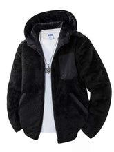 Load image into Gallery viewer, Men's Zip Up Fleece Hooded Jacket
