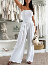 Load image into Gallery viewer, Smocked Tube : Wide-Leg Jumpsuit
