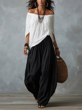 Load image into Gallery viewer, Women's One-Shoulder T-Shirt &amp; Wide-Leg Pants Two-Piece Set — Urban Casual Outfit
