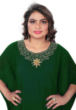Load image into Gallery viewer, Elegant Hand-Embroidered Georgette Chiffon Kaftan
