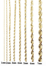 Load image into Gallery viewer, 10K Gold- Solid Rope Chain (Yellow Gold)
