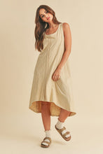 Load image into Gallery viewer, High-Low Hem Scoop Neck Midi Tank Dress  For Women Casual Chic with Trendy High-Low Design &amp; Comfortable Tank Style
