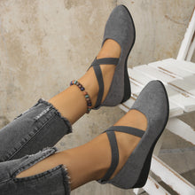 Load image into Gallery viewer, Elastic Band Platform Wedge Pumps – 6 Colors EU 35–43
