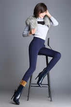 Load image into Gallery viewer, High Waist Velvet Padded Leggings for Women
