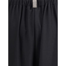 Load image into Gallery viewer, Fabiana Filippi Black Fleece Wool Casual Pants
