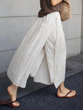Load image into Gallery viewer, 100% Linen Cotton Wide-Leg Skirt Pants
