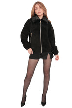 Load image into Gallery viewer, Genuine Suede Mink Trim Jacket
