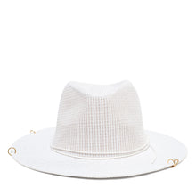 Load image into Gallery viewer, Antonella Double Chain Pierced Hat in White
