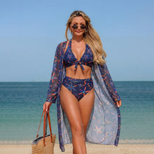 Load image into Gallery viewer, Women's Printed Bikini Three-Piece Swimwear Set
