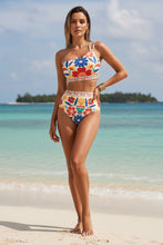 Load image into Gallery viewer, One-Shoulder Floral High-Waisted Bikini Set – Belly-Cinching Two-Piece Swimsuit
