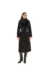 Load image into Gallery viewer, Genuine  Mink Fur Eco Suede Coat
