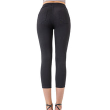 Load image into Gallery viewer, Denim-Look Capri Yoga Pants – Slim Fit High-Elastic Tummy Control Fitness Pants
